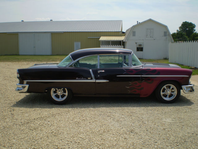 1955 BLACK CHERRY Chevrolet Bel Air/150/210 HARD TOP