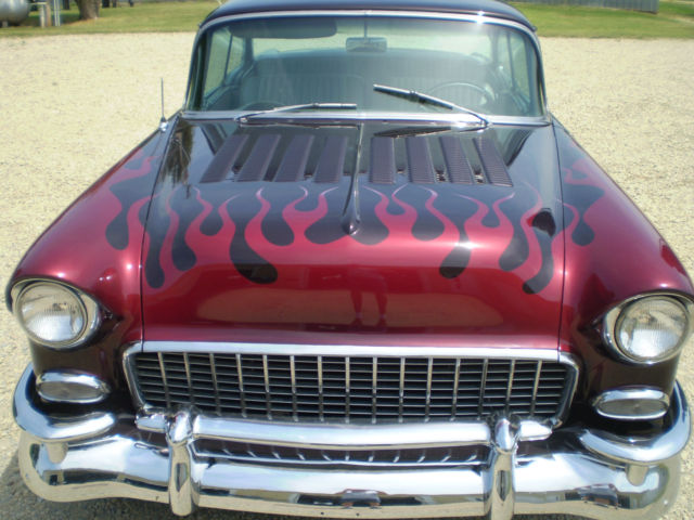 1955 BLACK CHERRY Chevrolet Bel Air/150/210 HARD TOP
