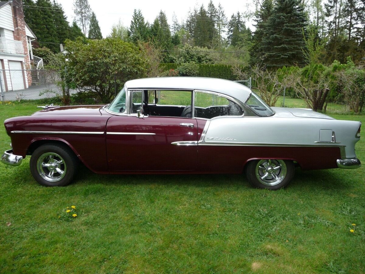 1955 Red Chevrolet Bel Air/150/210 Coupe