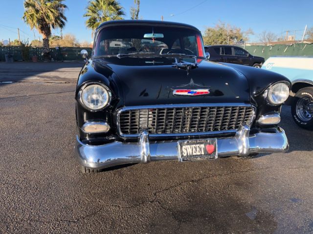 1955 Black Chevrolet Bel Air/150/210 Coupe