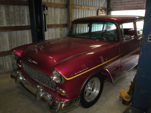 1955 Red Chevrolet Bel Air/150/210 Wagon