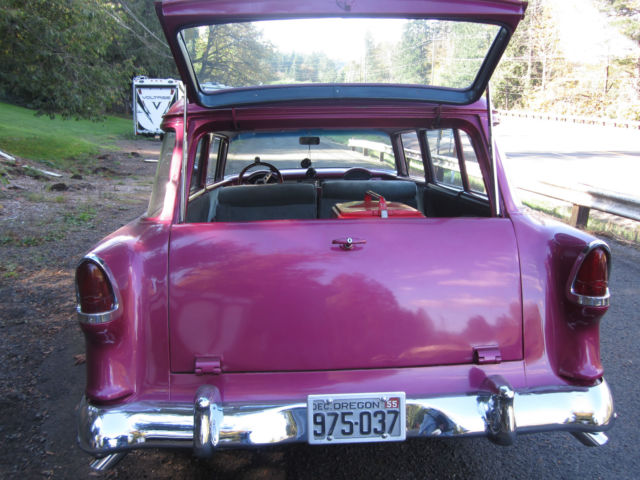 1955 Red Chevrolet Bel Air/150/210 Wagon