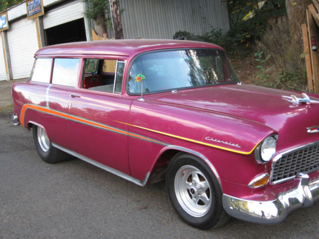 1955 Red Chevrolet Bel Air/150/210 Wagon