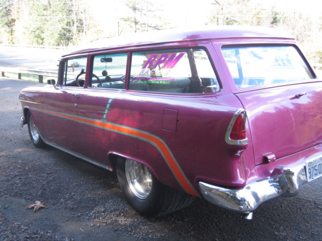 1955 Red Chevrolet Bel Air/150/210 Wagon