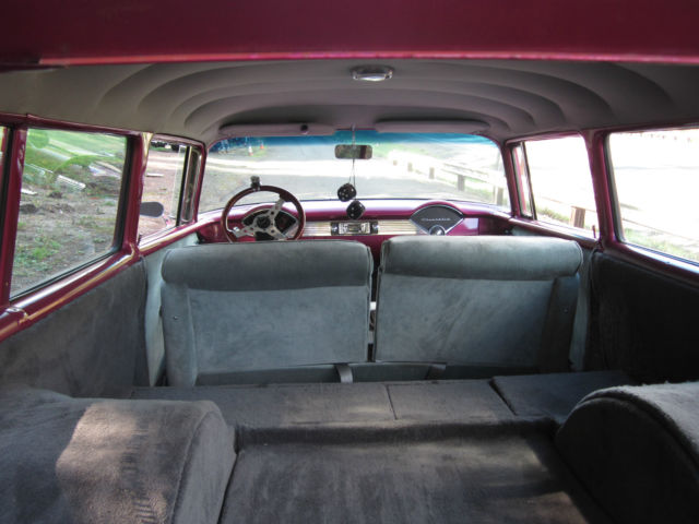 1955 Red Chevrolet Bel Air/150/210 Wagon
