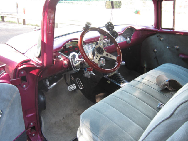 1955 Red Chevrolet Bel Air/150/210 Wagon