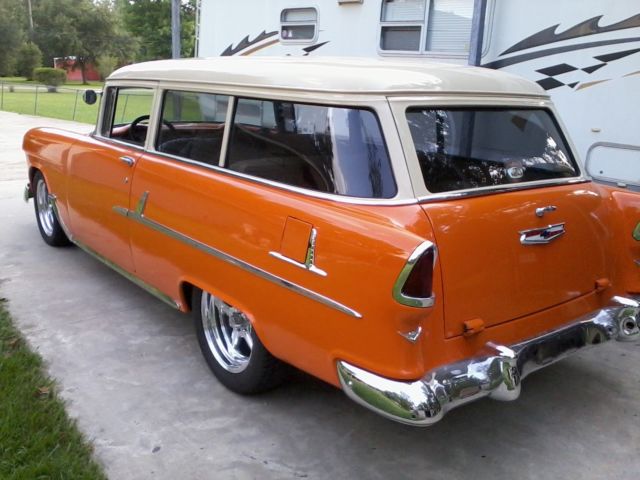 1955 Orange/Tan Chevrolet Bel Air/150/210 Wagon