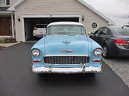 1955 Blue/white Chevrolet Bel Air/150/210 2 Door Sedan