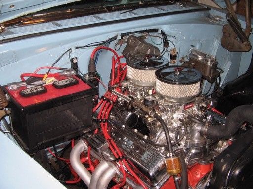 1955 Blue/white Chevrolet Bel Air/150/210 2 Door Sedan