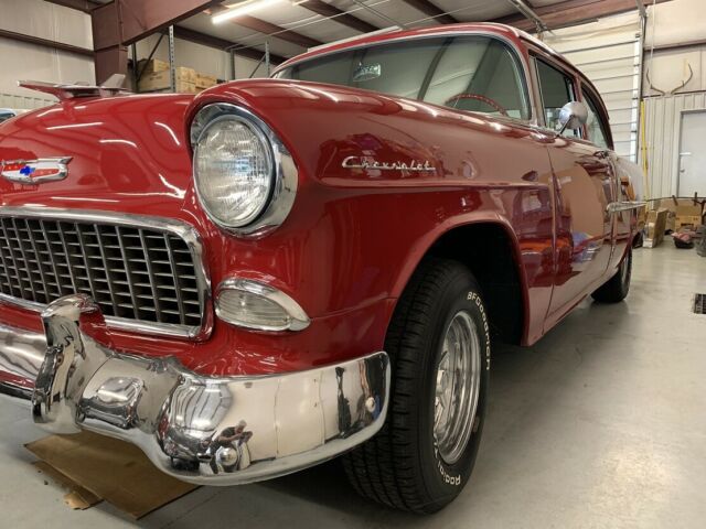 1955 CHERRY RED Chevrolet Bel Air/150/210 Sedan