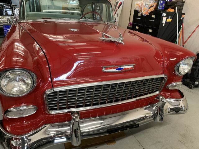 1955 CHERRY RED Chevrolet Bel Air/150/210 Sedan