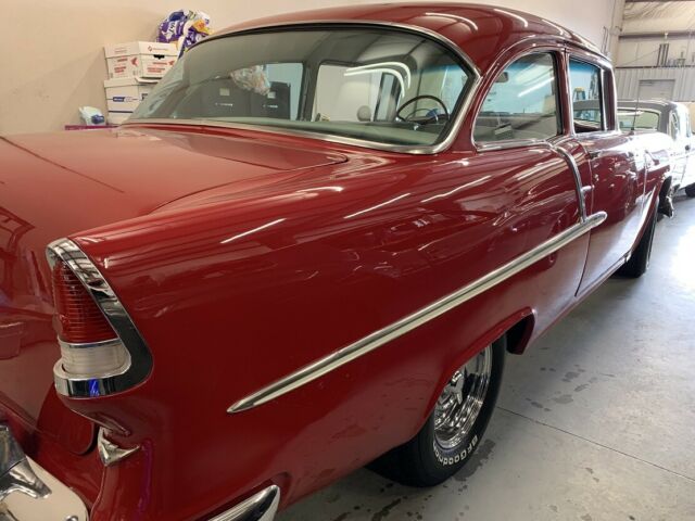 1955 CHERRY RED Chevrolet Bel Air/150/210 Sedan