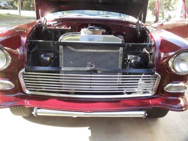 1955 Burgundy Chevrolet Bel Air/150/210 Sedan