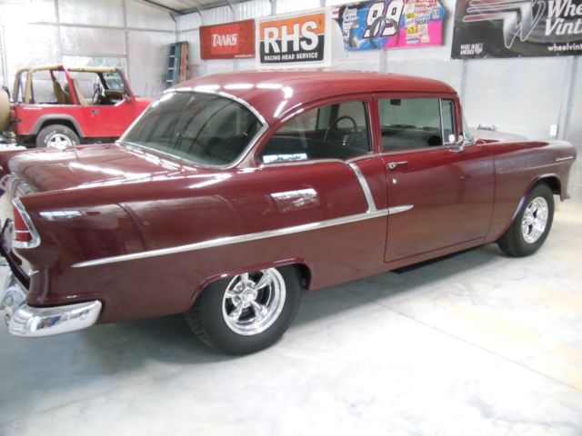 1955 Burgundy Chevrolet Bel Air/150/210 Sedan
