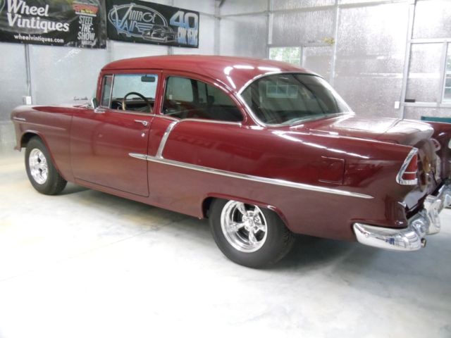 1955 Burgundy Chevrolet Bel Air/150/210 Sedan
