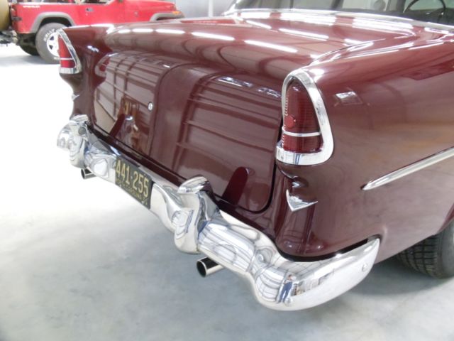 1955 Burgundy Chevrolet Bel Air/150/210 Sedan