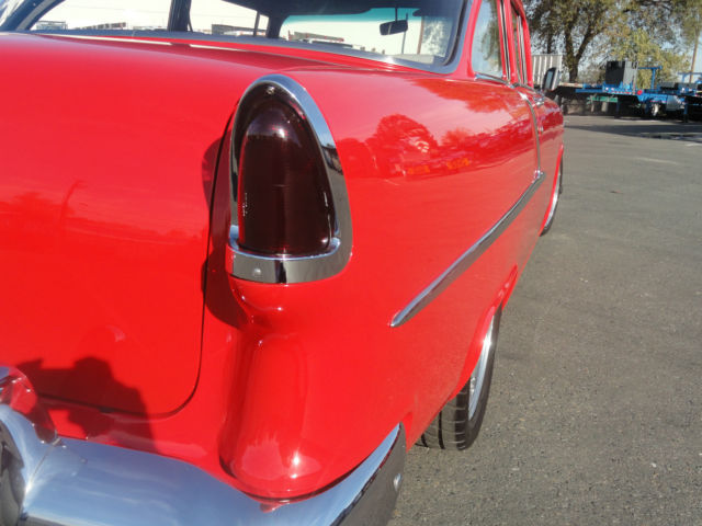 1955 Red Chevrolet Bel Air/150/210 Sedan