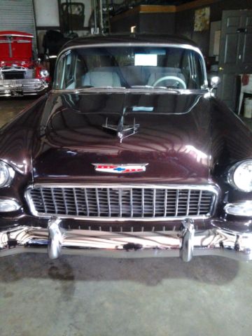 1955 Two Tone - Red, Cream Chevrolet Bel Air/150/210 Coupe