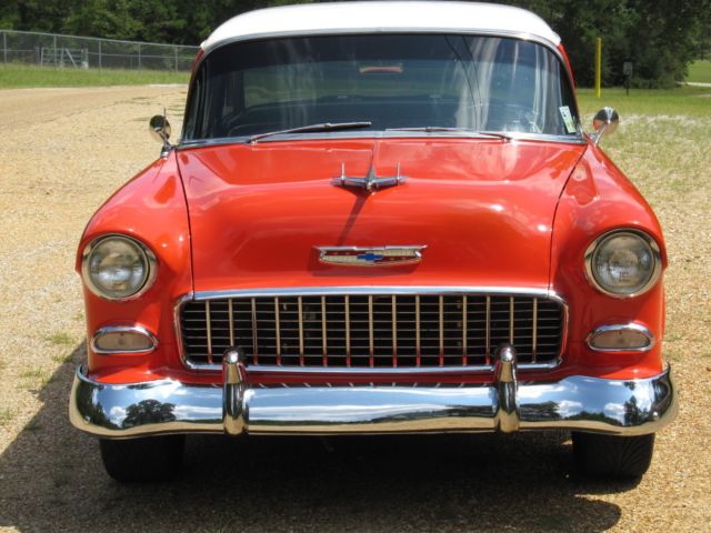 1955 Gypsy Red/India Ivory Chevrolet Bel Air/150/210 Sedan