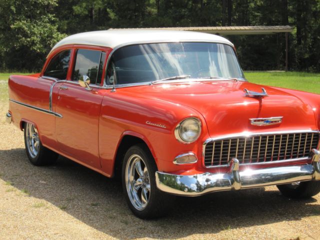 1955 Gypsy Red/India Ivory Chevrolet Bel Air/150/210 Sedan