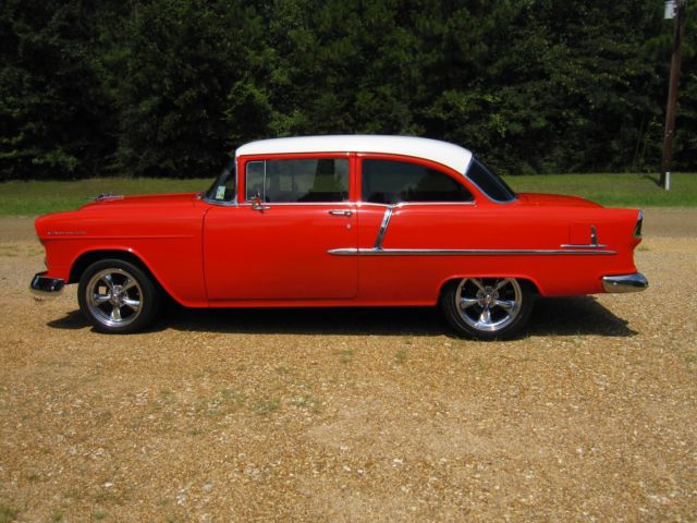 1955 Gypsy Red/India Ivory Chevrolet Bel Air/150/210 Sedan