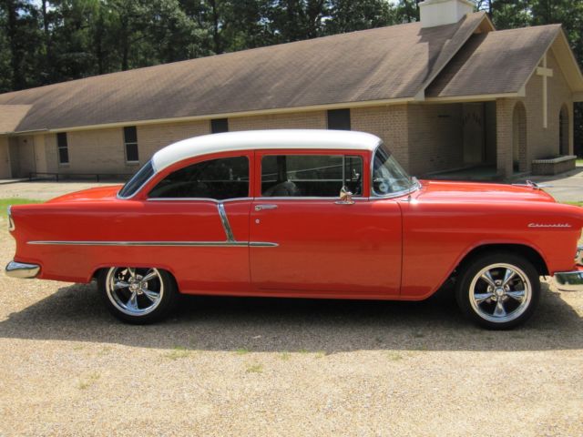 1955 Gypsy Red/India Ivory Chevrolet Bel Air/150/210 Sedan
