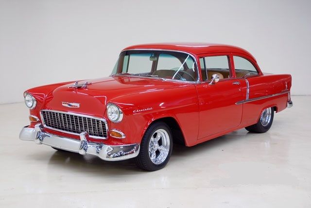 1955 Nissan Red Chevrolet Bel Air/150/210 Sedan