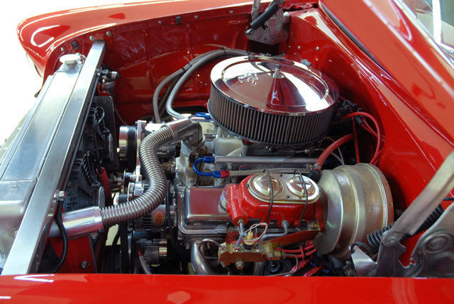 1955 Nissan Red Chevrolet Bel Air/150/210 Sedan