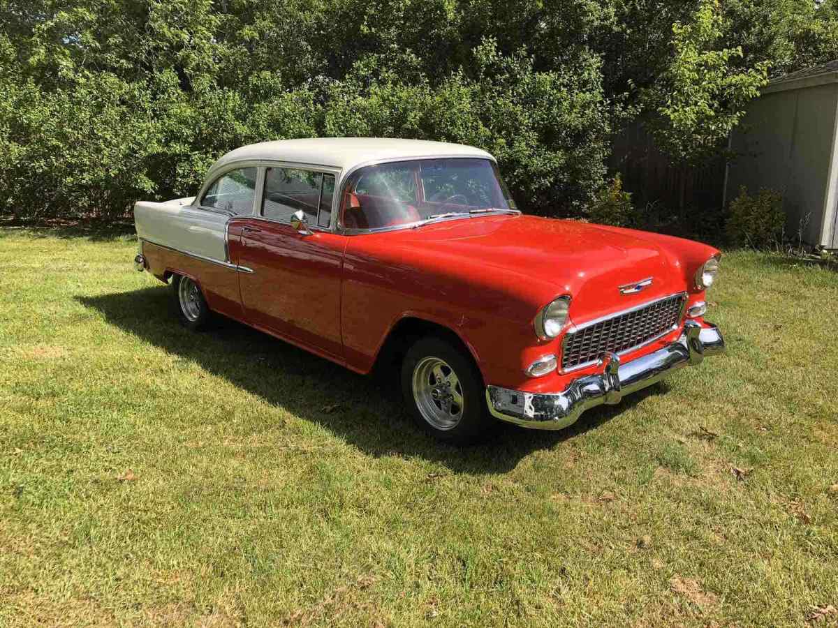 1955 Red Chevrolet 210 Sedan