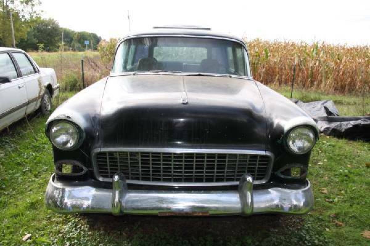 1955 Black Chevrolet Bel Air/150/210 Wagon