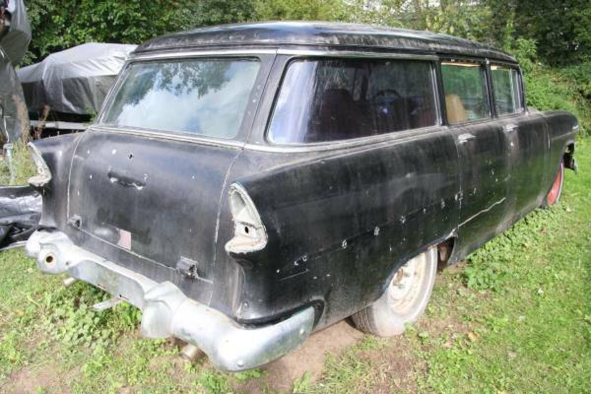 1955 Black Chevrolet Bel Air/150/210 Wagon