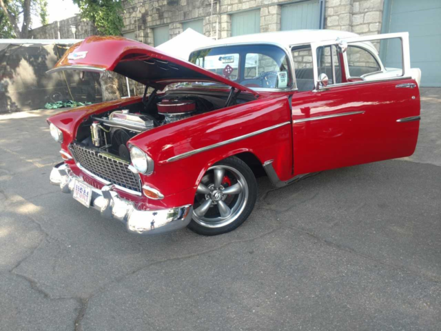 1955 Red/White Chevrolet Bel Air/150/210 Coupe