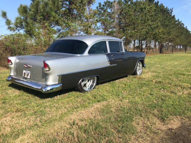 1955 Gray/Silver Chevrolet Bel Air/150/210 Sedan