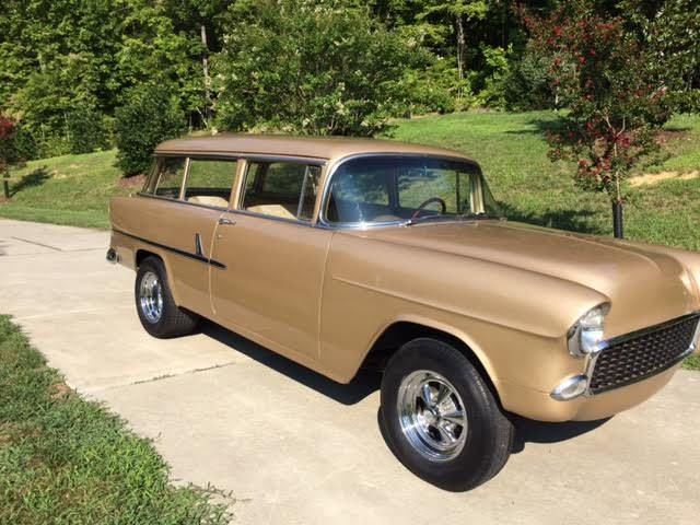 1955 gold Chevrolet Bel Air/150/210 wagon