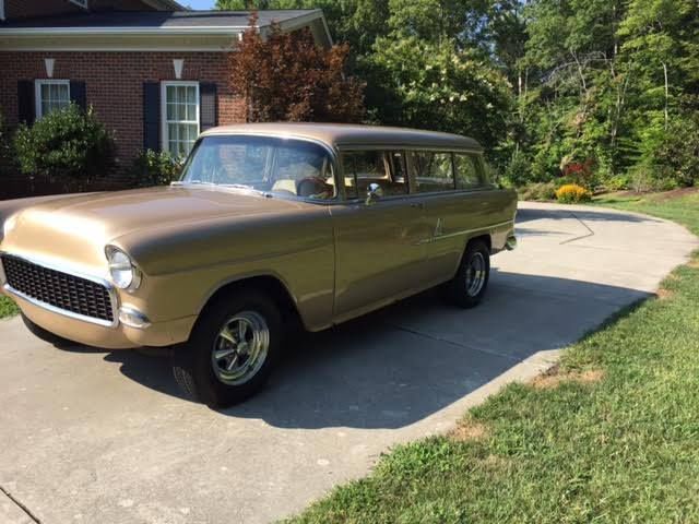 1955 gold Chevrolet Bel Air/150/210 wagon