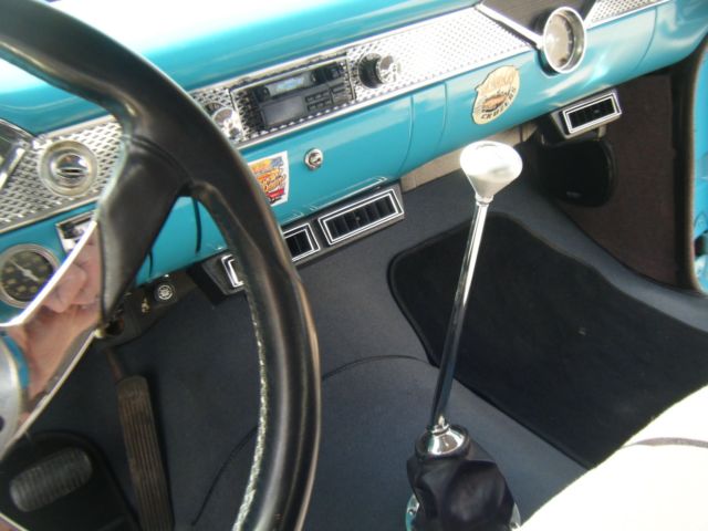 1955 Blue Chevrolet Bel Air/150/210 Sedan