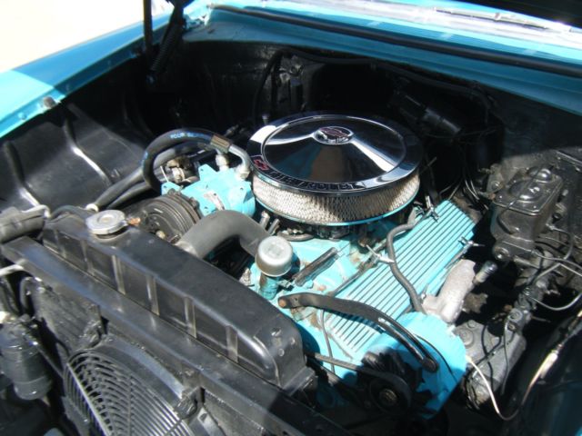1955 Blue Chevrolet Bel Air/150/210 Sedan