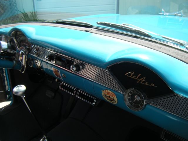 1955 Blue Chevrolet Bel Air/150/210 Sedan