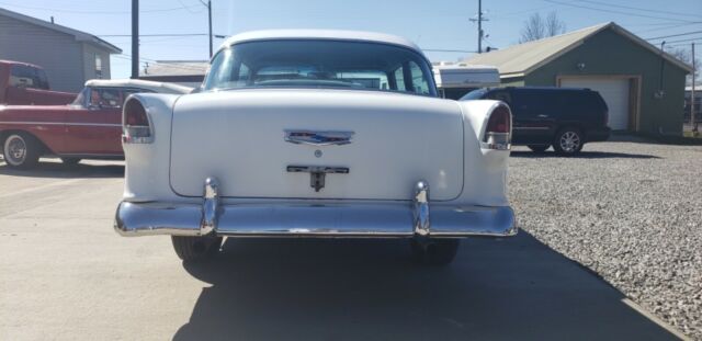 1955 Blue/white Chevrolet Bel Air/150/210 2Dr sedan