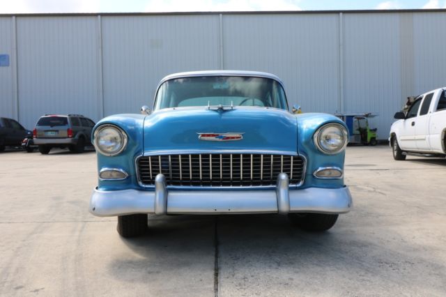 1955 Blue Chevrolet Bel Air/150/210 Sedan
