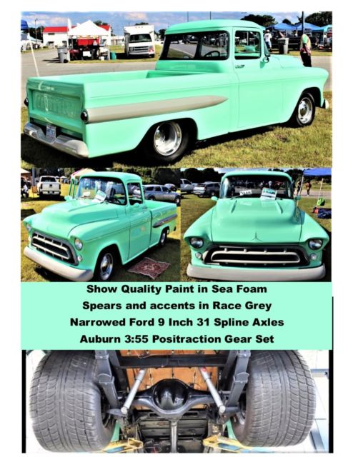 1955 Surf Green Chevrolet Other Pickups Big Back Window Fleetside