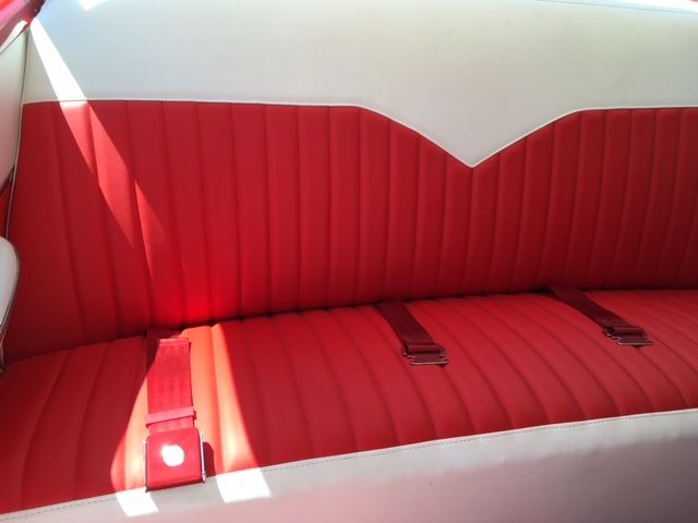 1955 Red and White 2-tone Chevrolet Bel Air/150/210 2-door post