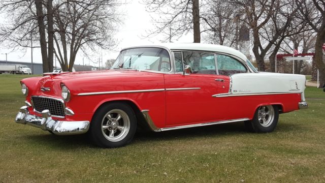 1955 Red Chevrolet Bel Air/150/210 Coupe