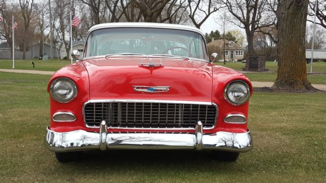 1955 Red Chevrolet Bel Air/150/210 Coupe