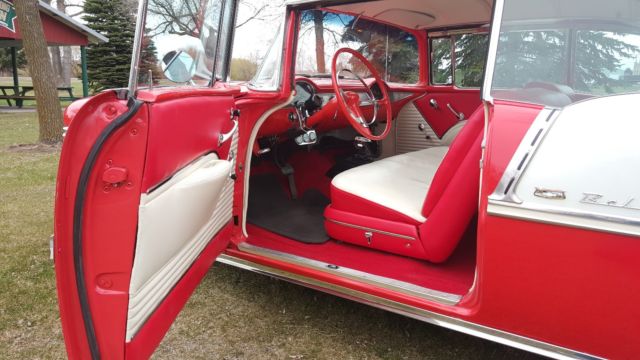 1955 Red Chevrolet Bel Air/150/210 Coupe