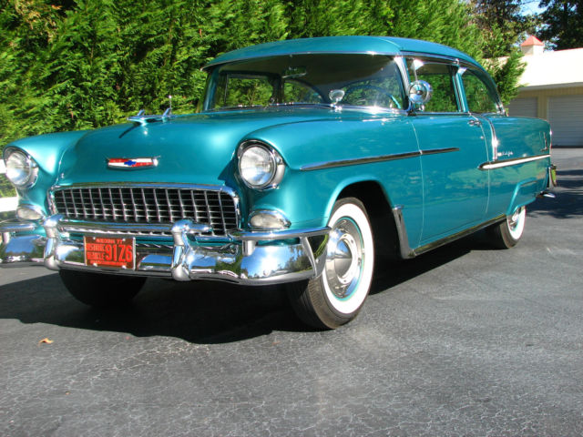 1955 Green Chevrolet Bel Air/150/210 Hardtop