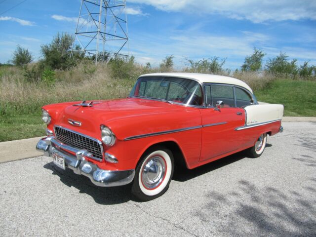 1955 Red/White Chevrolet Bel Air/150/210 2 dr Hardtop