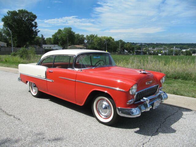 1955 Red/White Chevrolet Bel Air/150/210 2 dr Hardtop