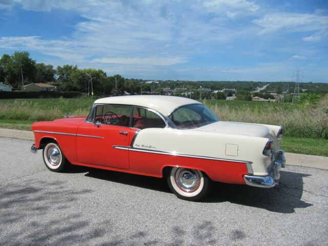 1955 Red/White Chevrolet Bel Air/150/210 2 dr Hardtop
