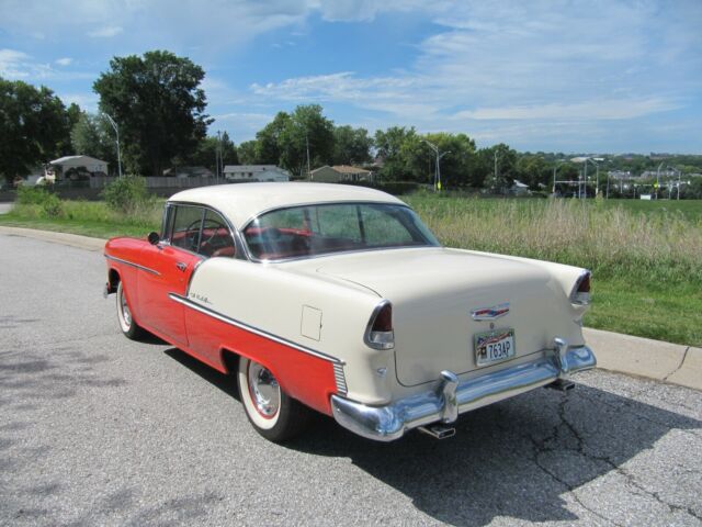 1955 Red/White Chevrolet Bel Air/150/210 2 dr Hardtop